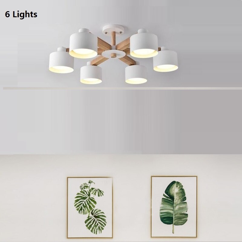 SkandiShop Nordic Design Modern Wood Lustre E27